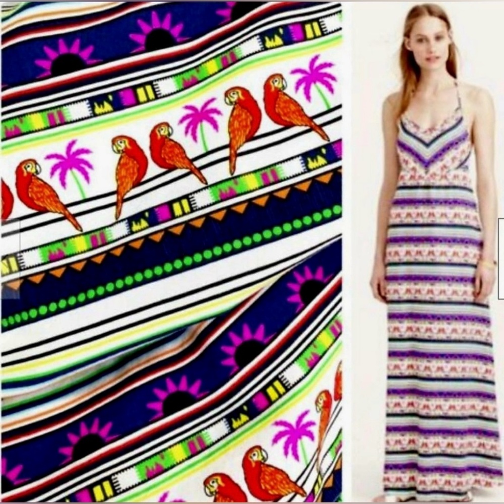 NWT- Mara Hoffman x Jcrew Colorful Maxi Dress with Geometric Patterns